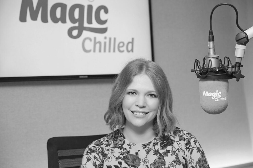 Eloise Carr in the Magic Chilled studio